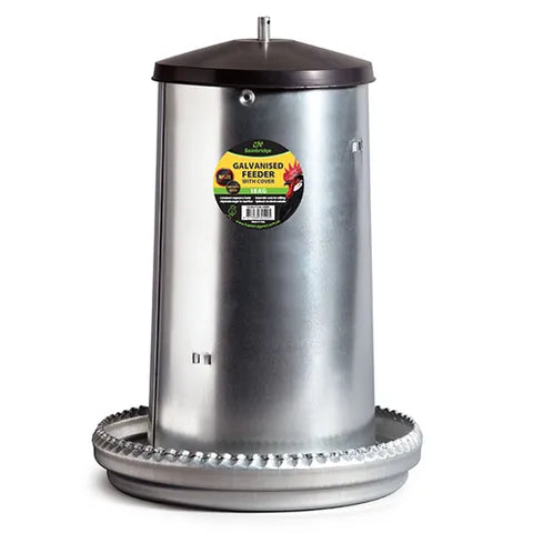 Galvanised Feeder w Cover