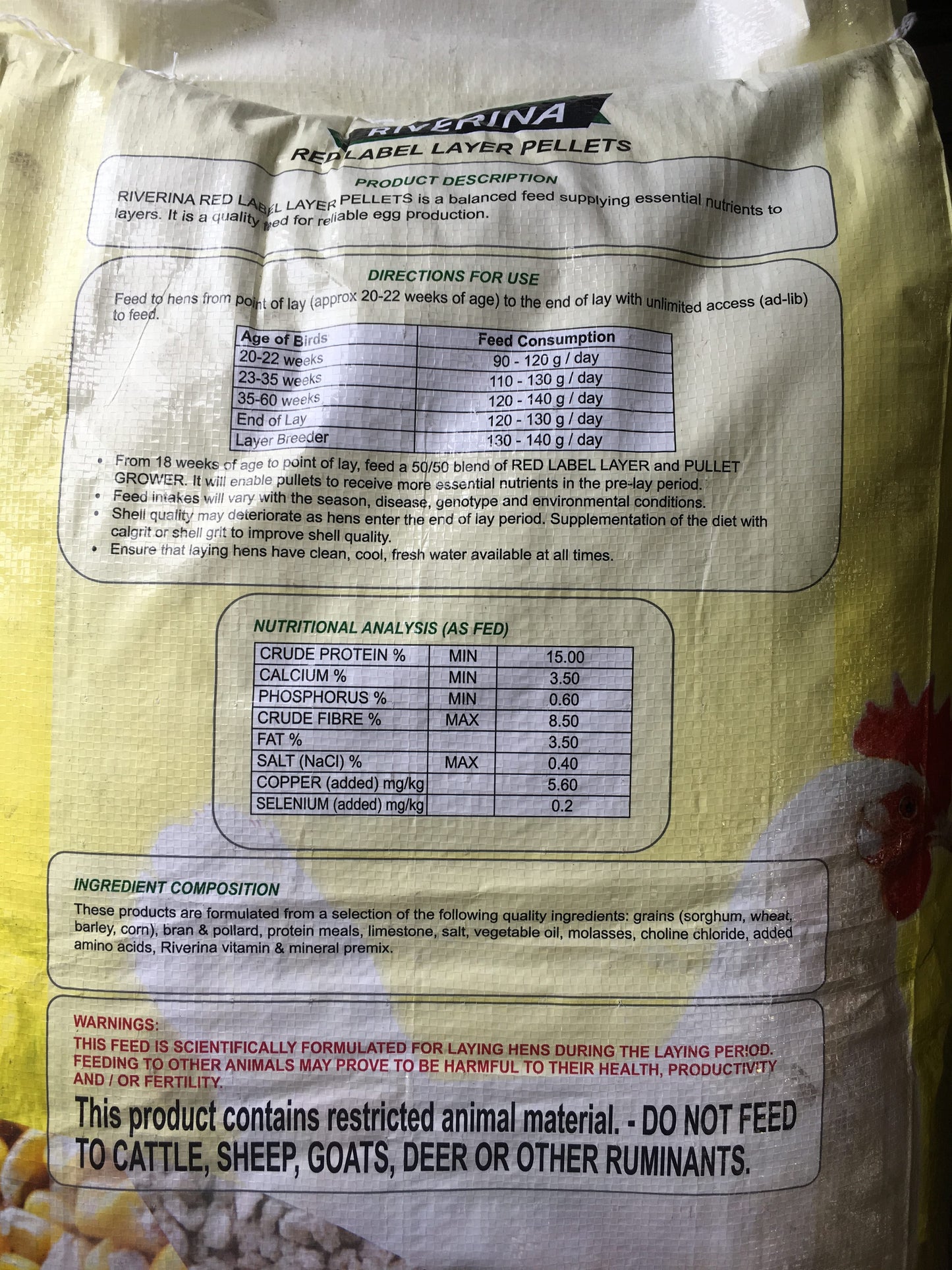 Riverina Red Label Layer Pellets 20kg