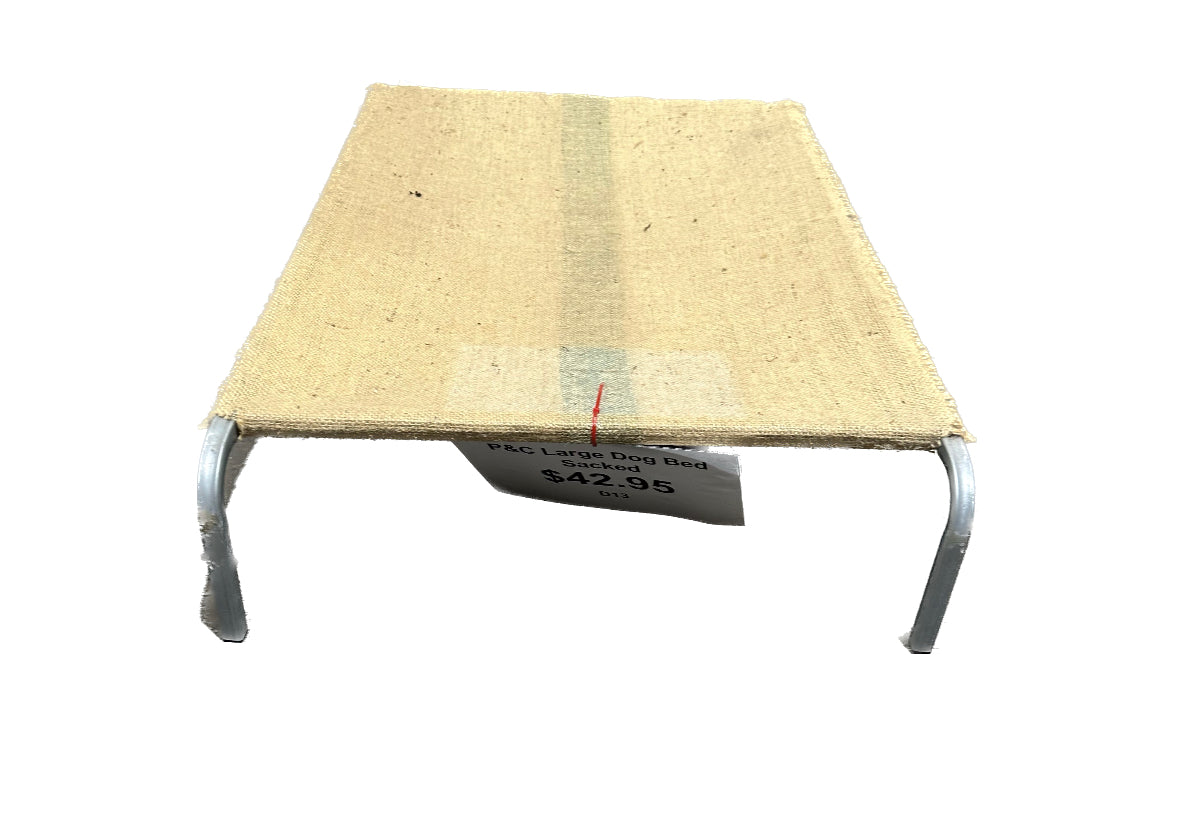 Hessian Dog Bed Complete with Frame