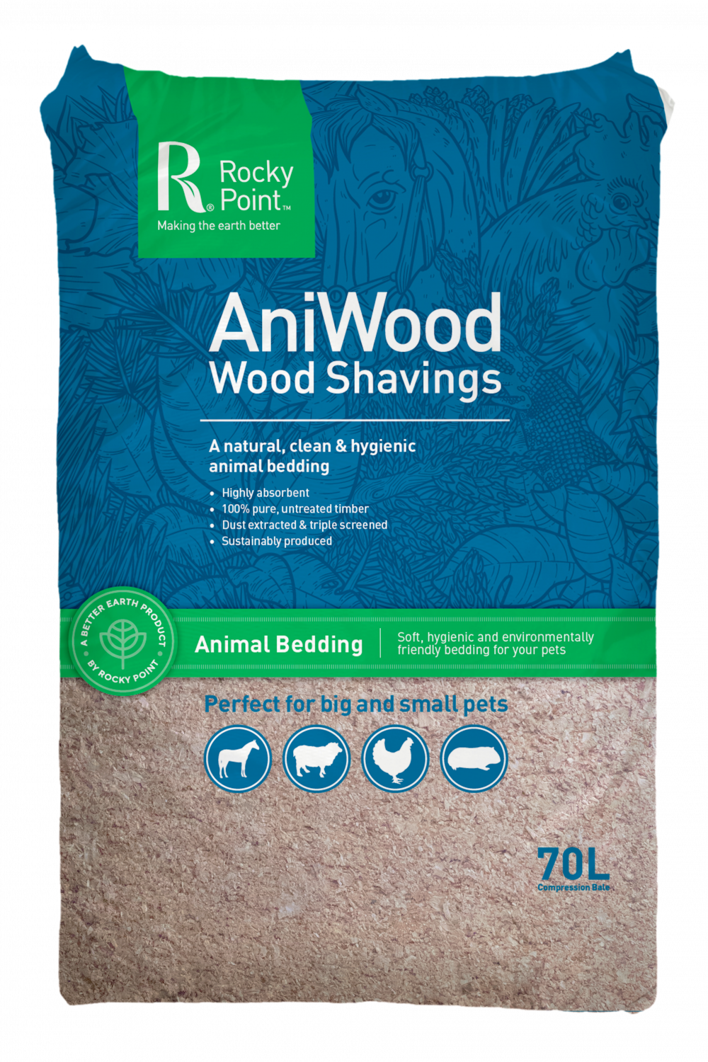 Wood Shavings 70L