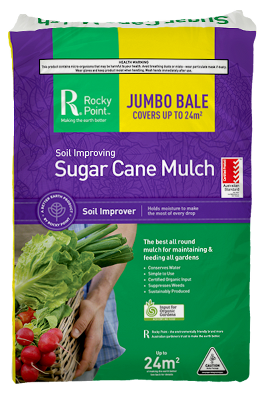 Sugar Cane Mulch Jumbo 24SQM Bales