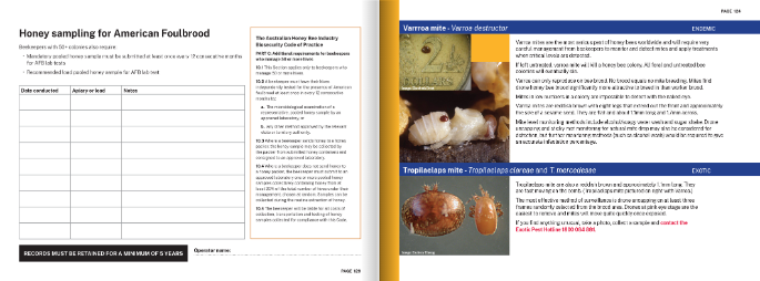 Beekeeping Record Book