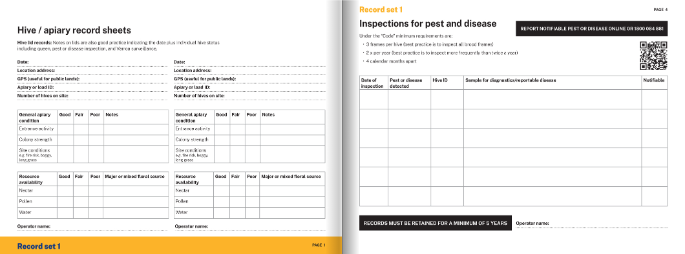 Beekeeping Record Book