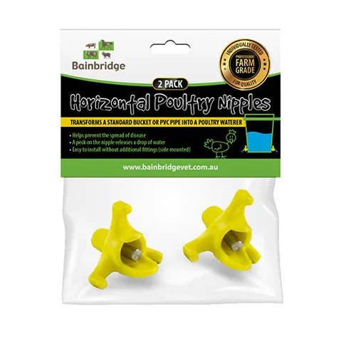 Horizontal Poultry Nipples 2 Pack