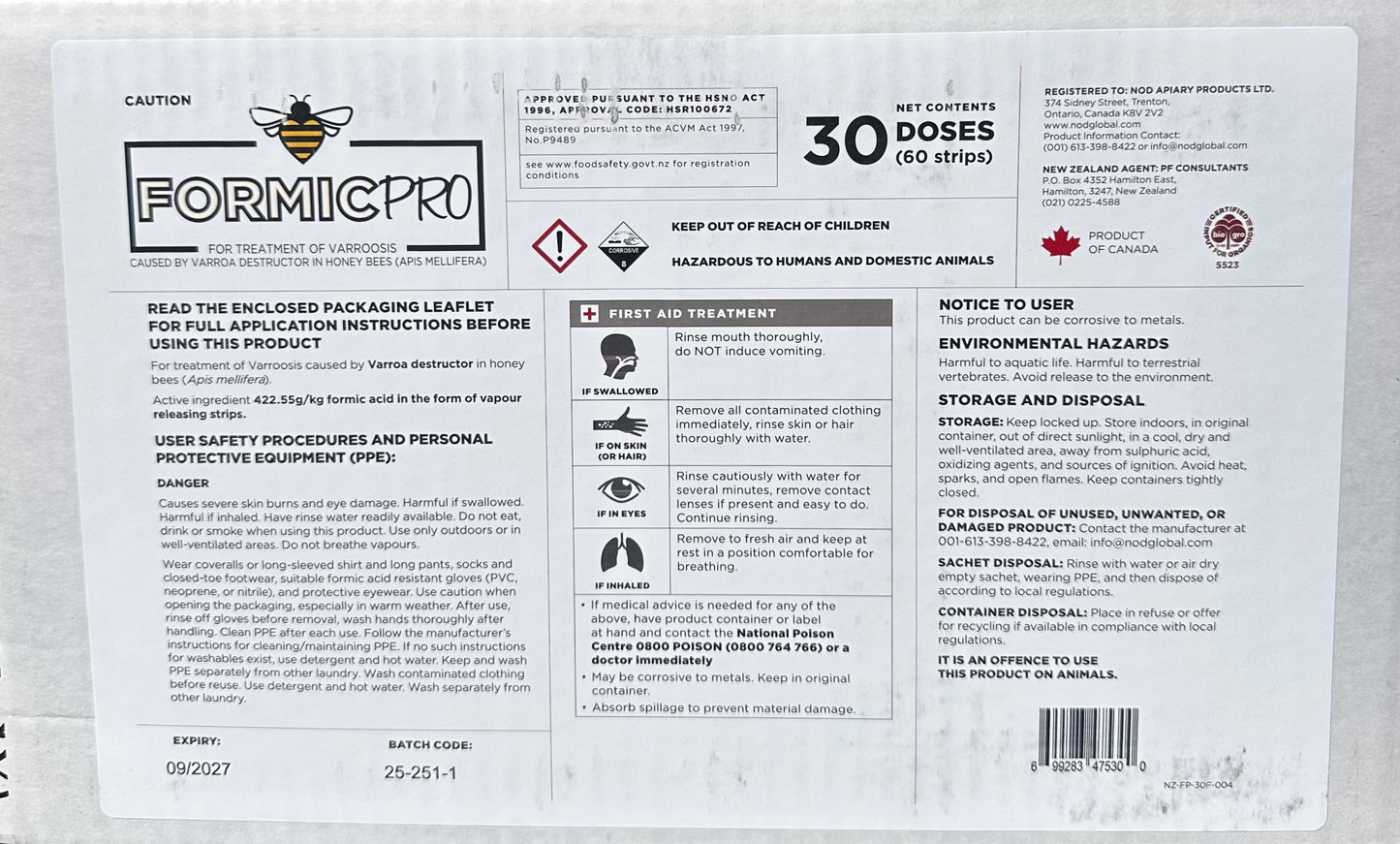 Formic Pro Strips 30 Treatments