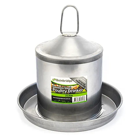 Stainless Steel Poultry Drinker 2L