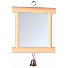 Wood Mirror with Bell
