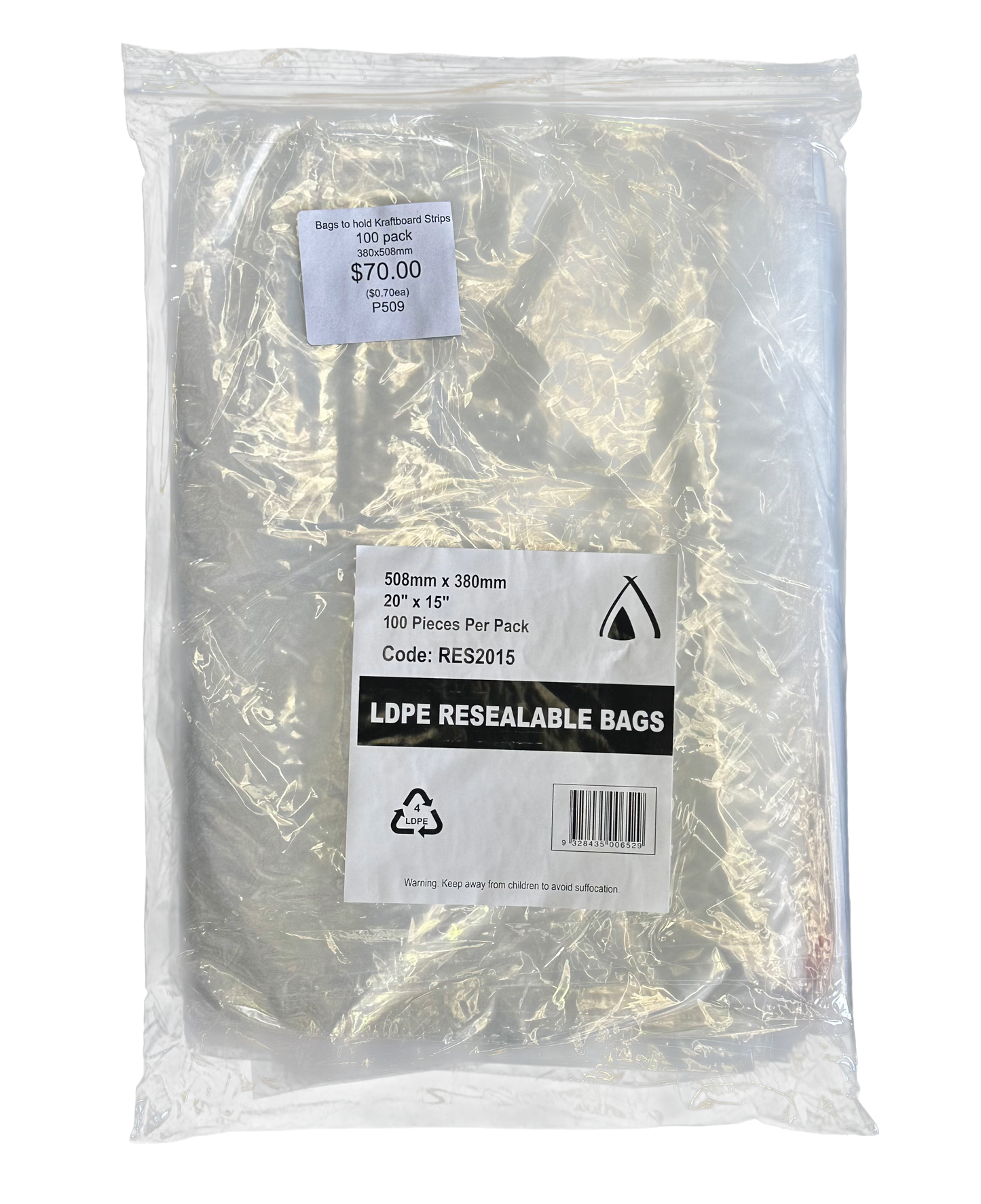 Resealable Press Bags 508mm x 380mm