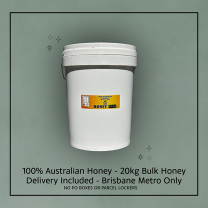 Bulk Honey 20kg Pail - Included Delivery Brisbane