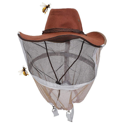 Leather Bee Hat with Veil