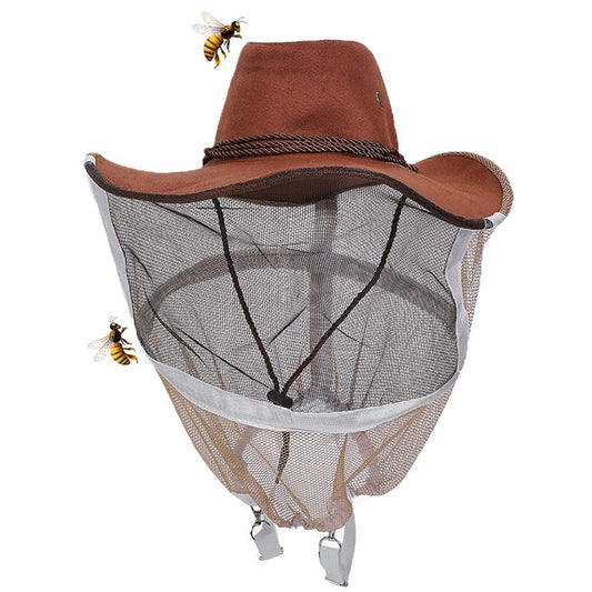 Leather Bee Hat with Veil
