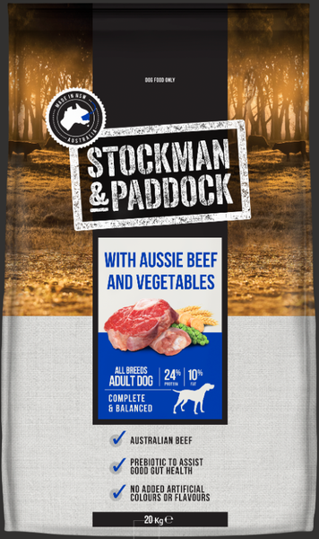 Stockman & Paddock Aussie beef & Veggies 20kg