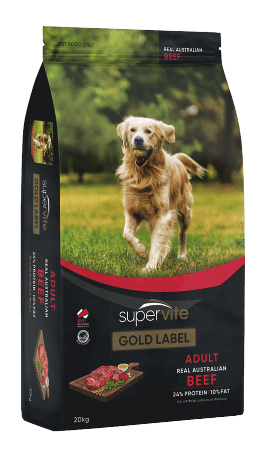 Supervite Gold Label Adult Beef Dog Food